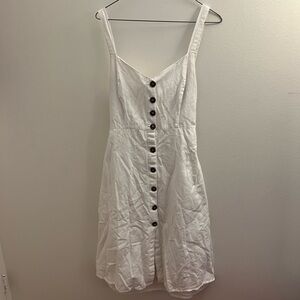 Summery White Button-Down Dress